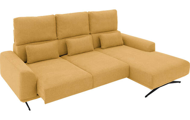 Goossens excellent loungebank princess geel stof - 8231520-gespiegeld-12