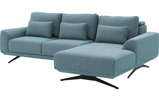 Goossens excellent loungebank princess blauw stof - 8231522-gespiegeld-05