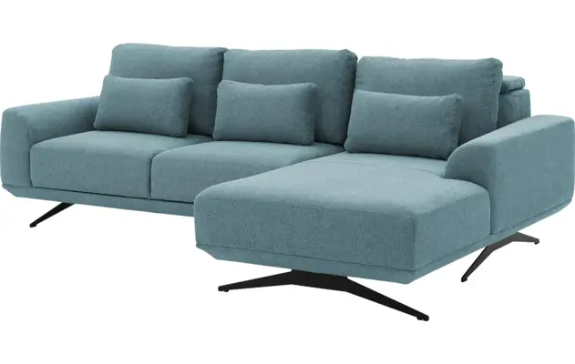 Goossens excellent loungebank princess blauw stof - 8231522-gespiegeld-05