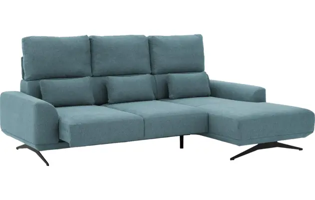 Goossens excellent loungebank princess blauw stof - 8231522-gespiegeld-06