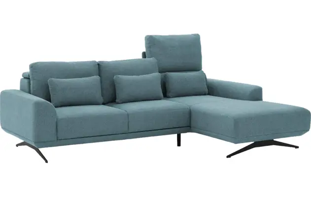 Goossens excellent loungebank princess blauw stof - 8231522-gespiegeld-09