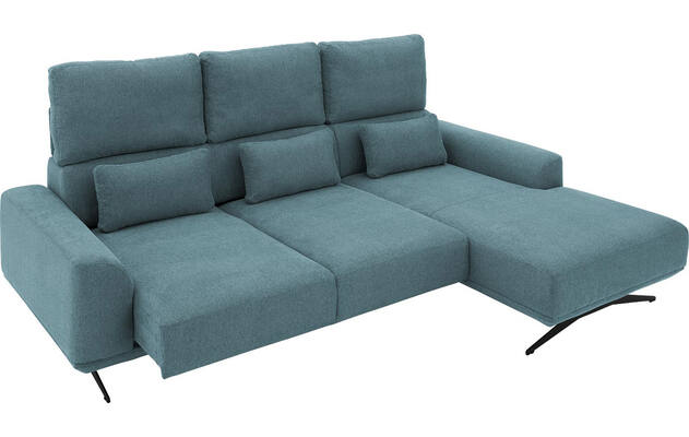 Goossens excellent loungebank princess blauw stof - 8231522-gespiegeld-12