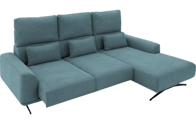 Goossens excellent loungebank princess blauw stof - 8231522-gespiegeld-12