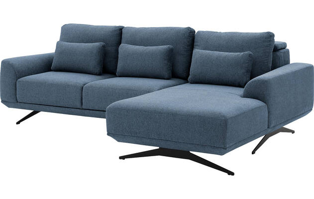 Goossens excellent loungebank princess blauw stof - 8231523-gespiegeld-05