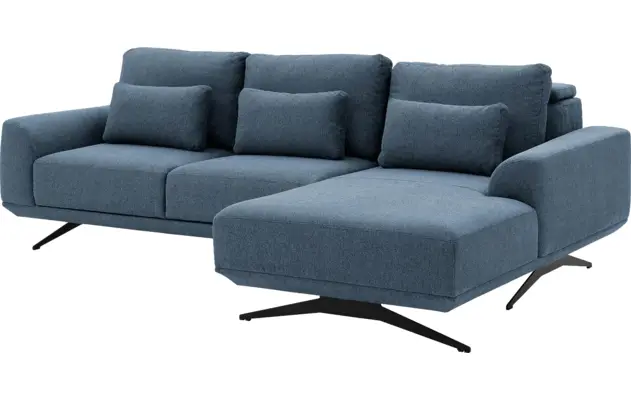 Goossens excellent loungebank princess blauw stof - 8231523-gespiegeld-05
