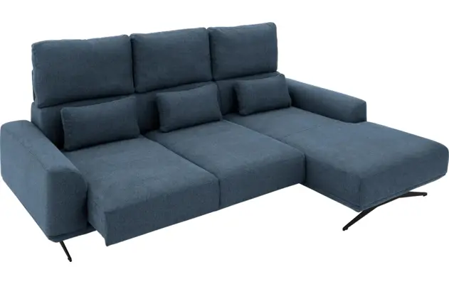 Goossens excellent loungebank princess blauw stof - 8231523-gespiegeld-12
