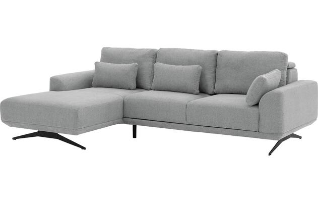Goossens excellent loungebank princess grijs stof - 8231524-02