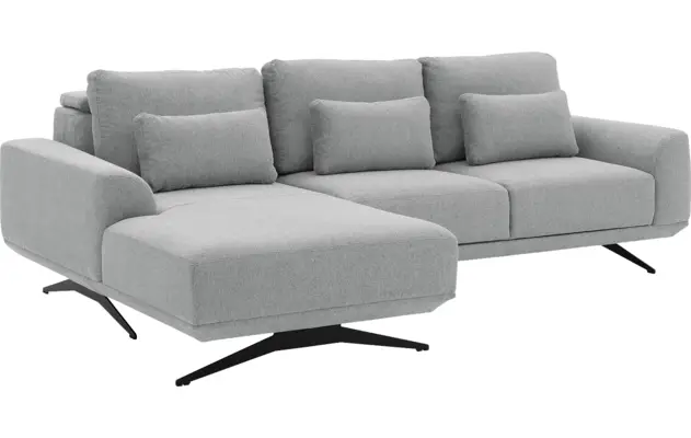Goossens excellent loungebank princess grijs stof - 8231524-05