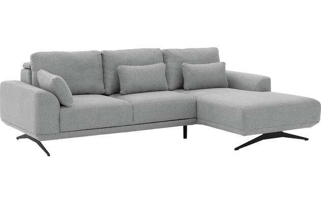 Goossens excellent loungebank princess grijs stof - 8231524-gespiegeld-02