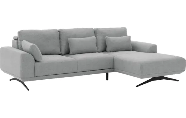 Goossens excellent loungebank princess grijs stof - 8231524-gespiegeld-02