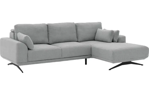 Goossens excellent loungebank princess grijs stof - 8231524-gespiegeld-03
