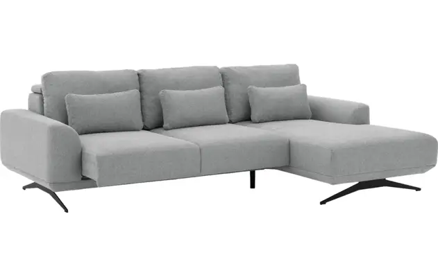 Goossens excellent loungebank princess grijs stof - 8231524-gespiegeld-04
