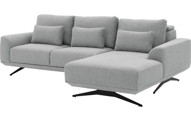 Goossens excellent loungebank princess grijs stof - 8231524-gespiegeld-05