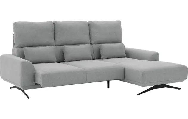 Goossens excellent loungebank princess grijs stof - 8231524-gespiegeld-06