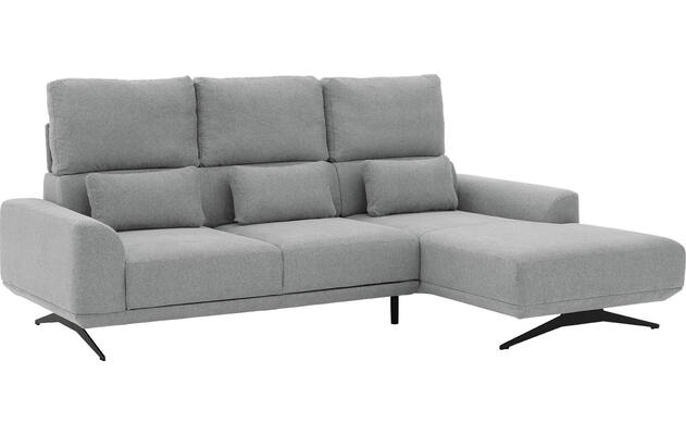 Goossens excellent loungebank princess grijs stof - 8231524-gespiegeld-08