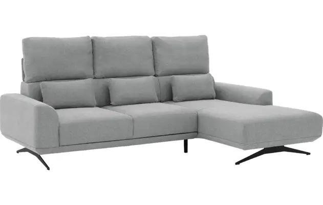 Goossens excellent loungebank princess grijs stof - 8231524-gespiegeld-08
