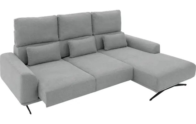 Goossens excellent loungebank princess grijs stof - 8231524-gespiegeld-12
