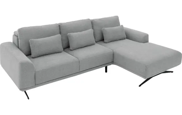 Goossens excellent loungebank princess grijs stof - 8231524-gespiegeld-13