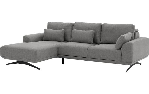 Goossens excellent loungebank princess grijs stof - 8231525-02