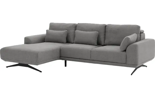 Goossens excellent loungebank princess grijs stof - 8231525-02