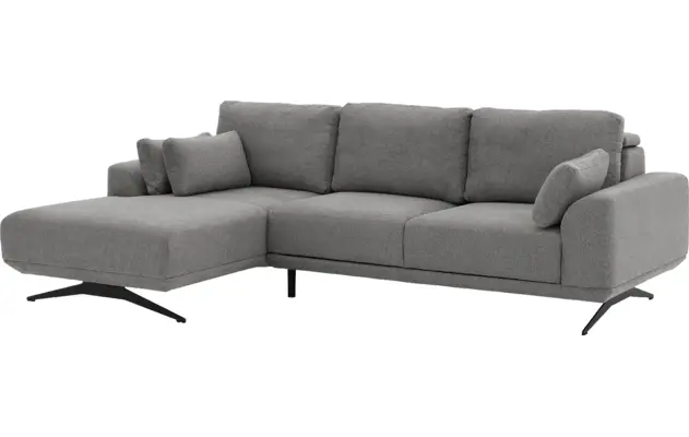 Goossens excellent loungebank princess grijs stof - 8231525-03