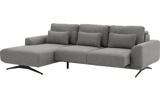 Goossens excellent loungebank princess grijs stof - 8231525-04