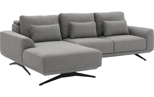 Goossens excellent loungebank princess grijs stof - 8231525-05