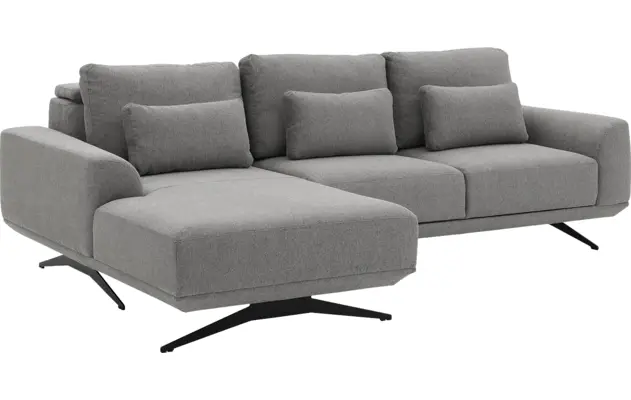 Goossens excellent loungebank princess grijs stof - 8231525-05