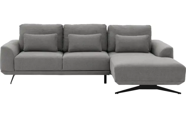 Goossens excellent loungebank princess grijs stof - 8231525-gespiegeld-01