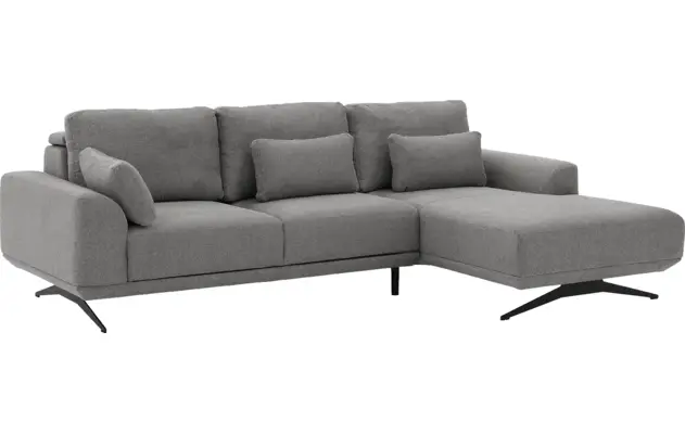 Goossens excellent loungebank princess grijs stof - 8231525-gespiegeld-02