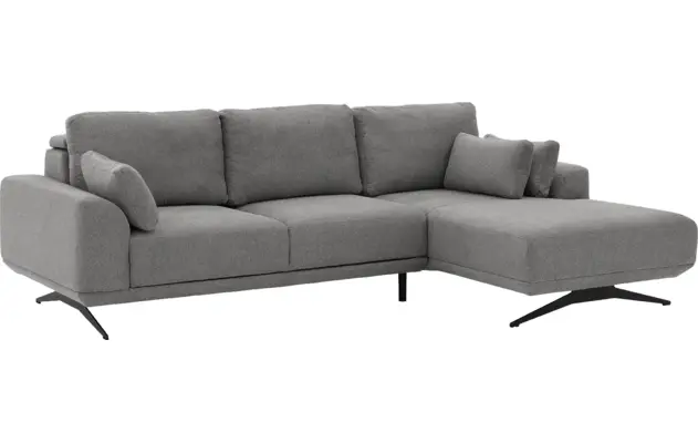 Goossens excellent loungebank princess grijs stof - 8231525-gespiegeld-03