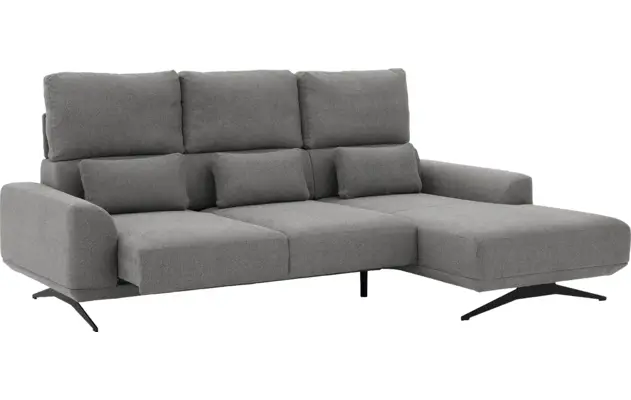 Goossens excellent loungebank princess grijs stof - 8231525-gespiegeld-06