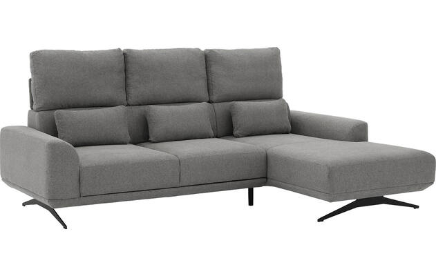 Goossens excellent loungebank princess grijs stof - 8231525-gespiegeld-08