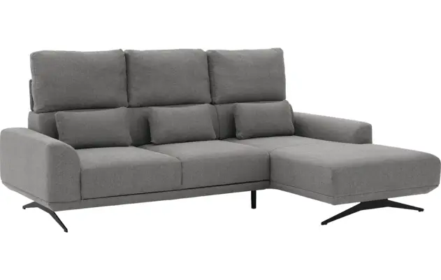 Goossens excellent loungebank princess grijs stof - 8231525-gespiegeld-08