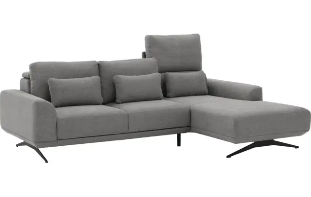 Goossens excellent loungebank princess grijs stof - 8231525-gespiegeld-09