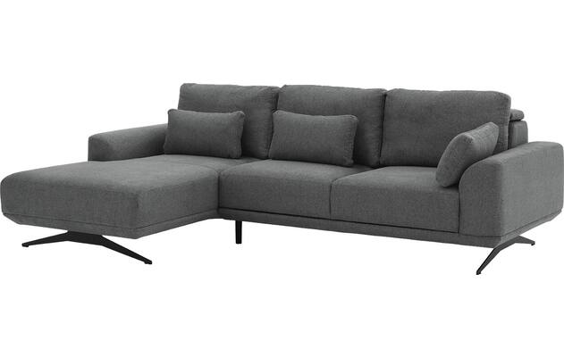 Goossens excellent loungebank princess grijs stof - 8231526-02