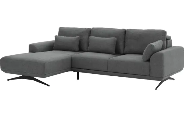 Goossens excellent loungebank princess grijs stof - 8231526-02