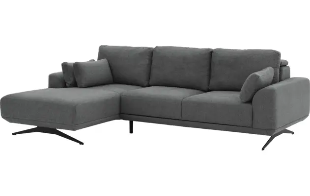 Goossens excellent loungebank princess grijs stof - 8231526-03