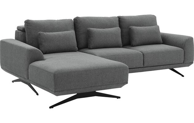 Goossens excellent loungebank princess grijs stof - 8231526-05