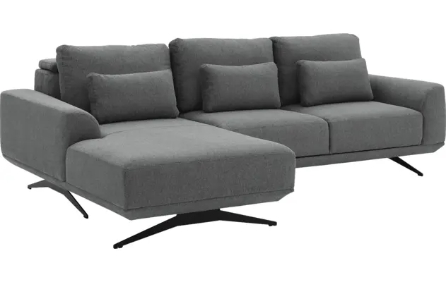 Goossens excellent loungebank princess grijs stof - 8231526-05