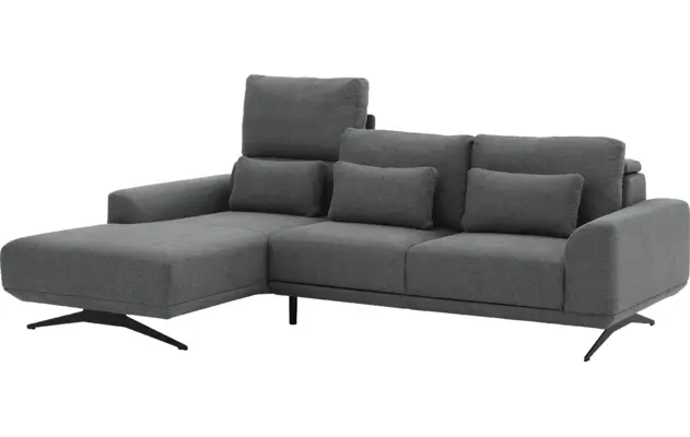 Goossens excellent loungebank princess grijs stof - 8231526-09