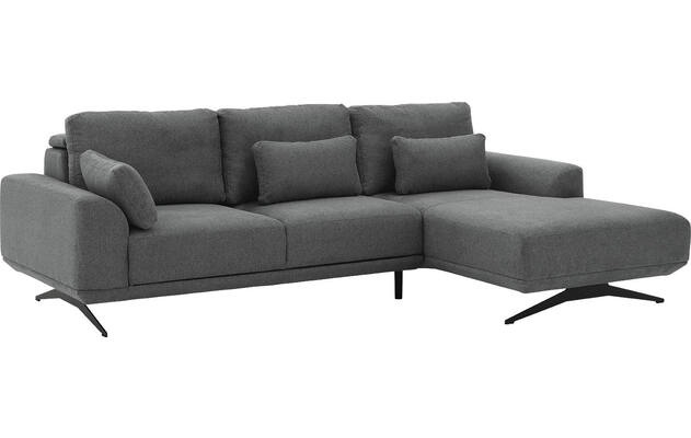 Goossens excellent loungebank princess grijs stof - 8231526-gespiegeld-02