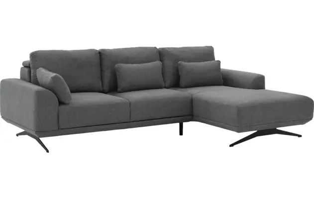 Goossens excellent loungebank princess grijs stof - 8231526-gespiegeld-02