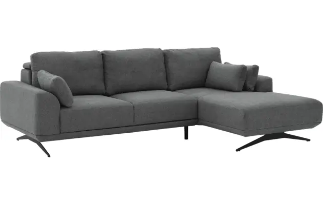 Goossens excellent loungebank princess grijs stof - 8231526-gespiegeld-03