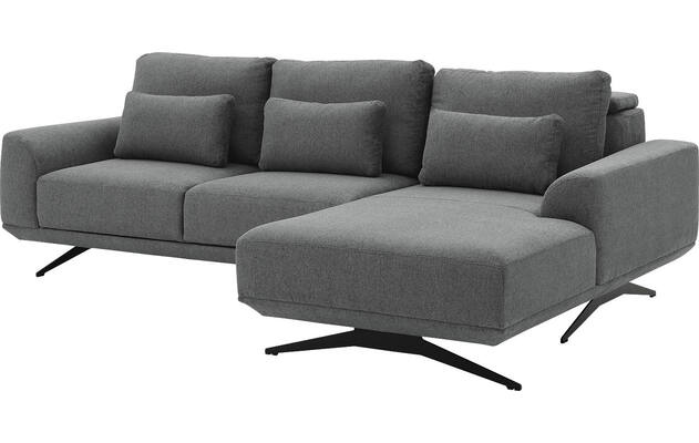 Goossens excellent loungebank princess grijs stof - 8231526-gespiegeld-05