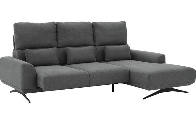 Goossens excellent loungebank princess grijs stof - 8231526-gespiegeld-06