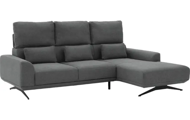 Goossens excellent loungebank princess grijs stof - 8231526-gespiegeld-08