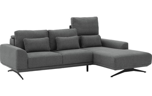 Goossens excellent loungebank princess grijs stof - 8231526-gespiegeld-09