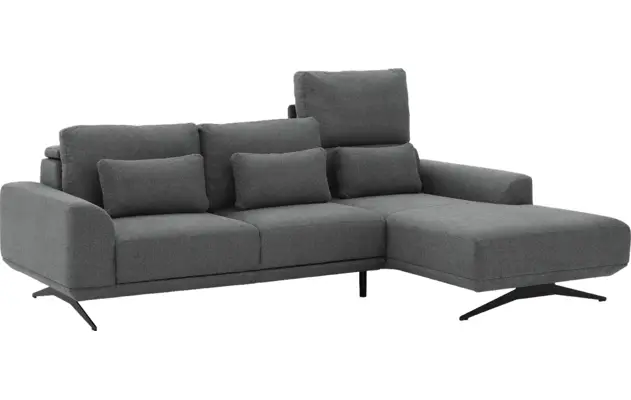 Goossens excellent loungebank princess grijs stof - 8231526-gespiegeld-09