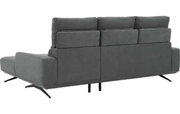Goossens excellent loungebank princess grijs stof - 8231526-gespiegeld-11